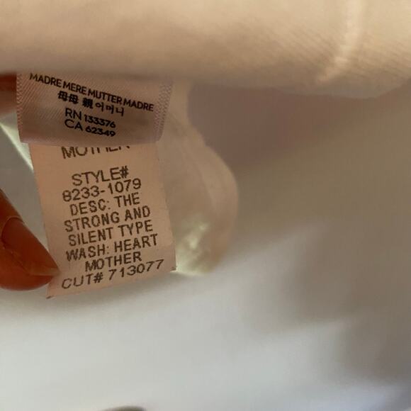 Mother White Sleeveless Strong Silent Type Tank Top Cropped Heart Design Large - Picture 11 of 12